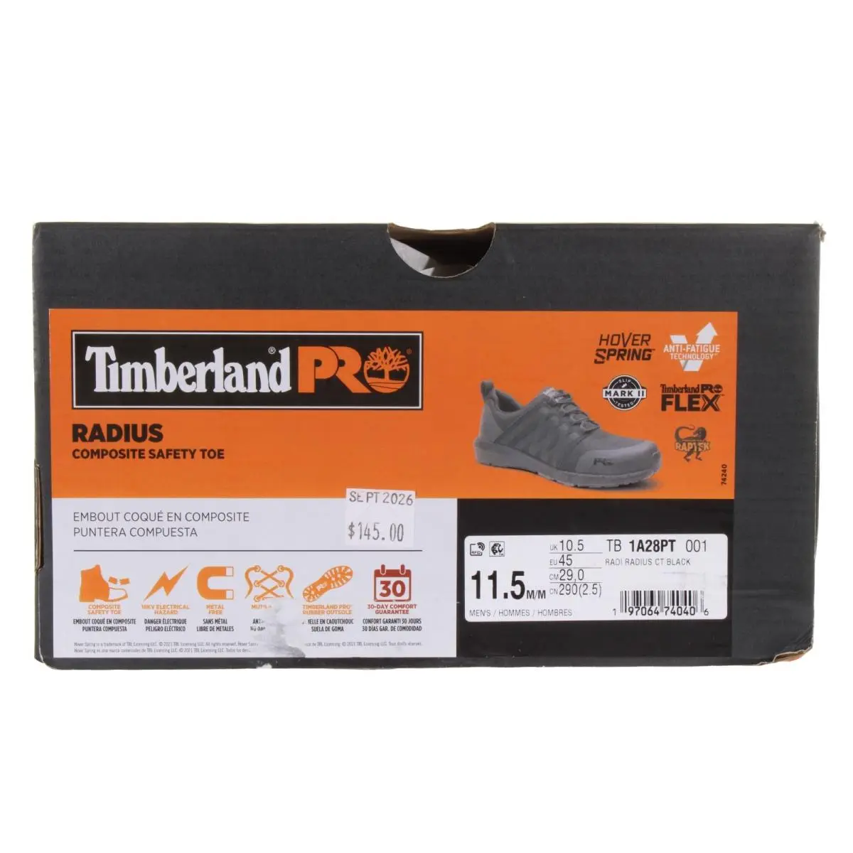 Timberland shoes - Timberland Pro® Radius Composite Safety Toe - A28PT - Black 8