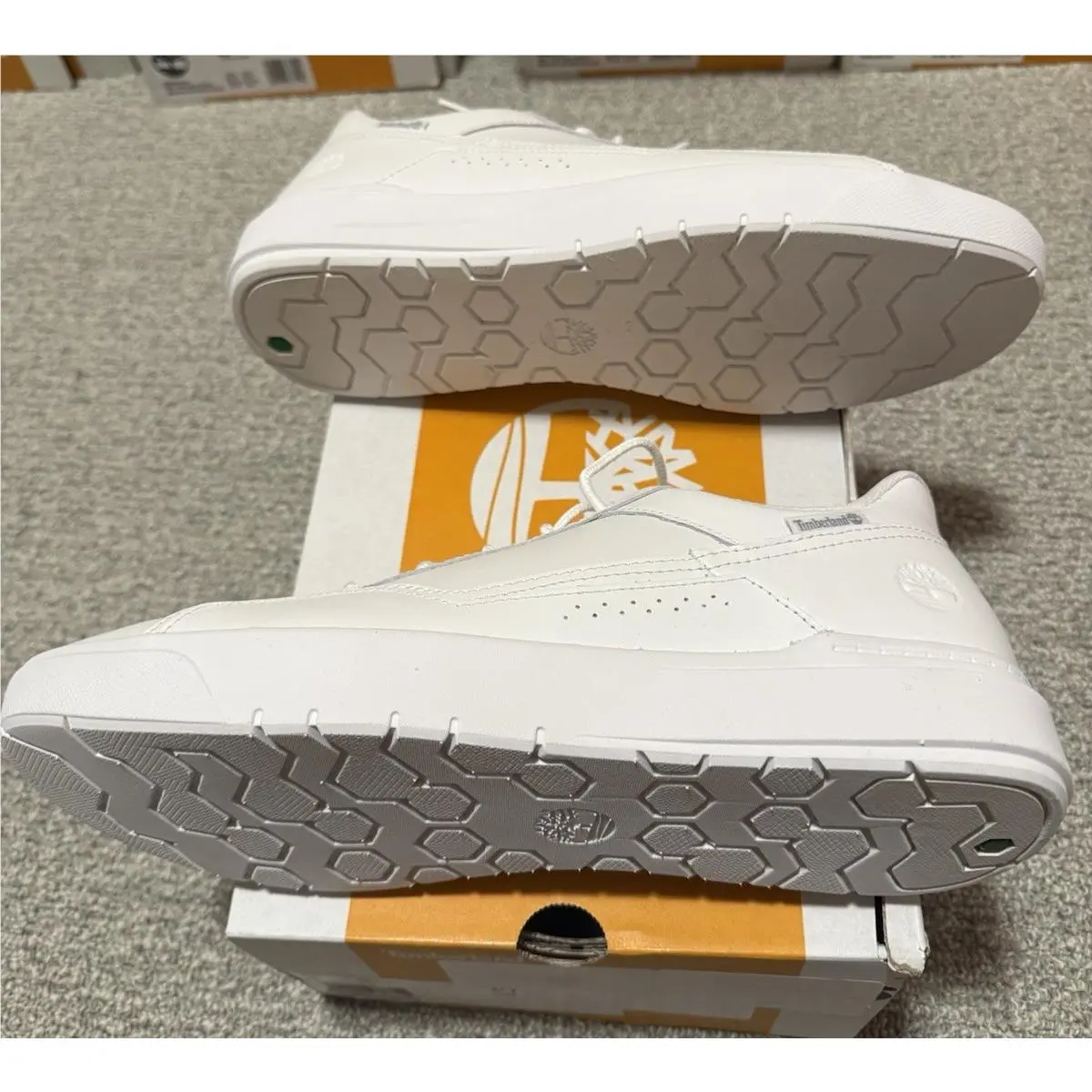 Timberland Allston Low Lace Sneaker White Full Grain Leather Men`s Size 13