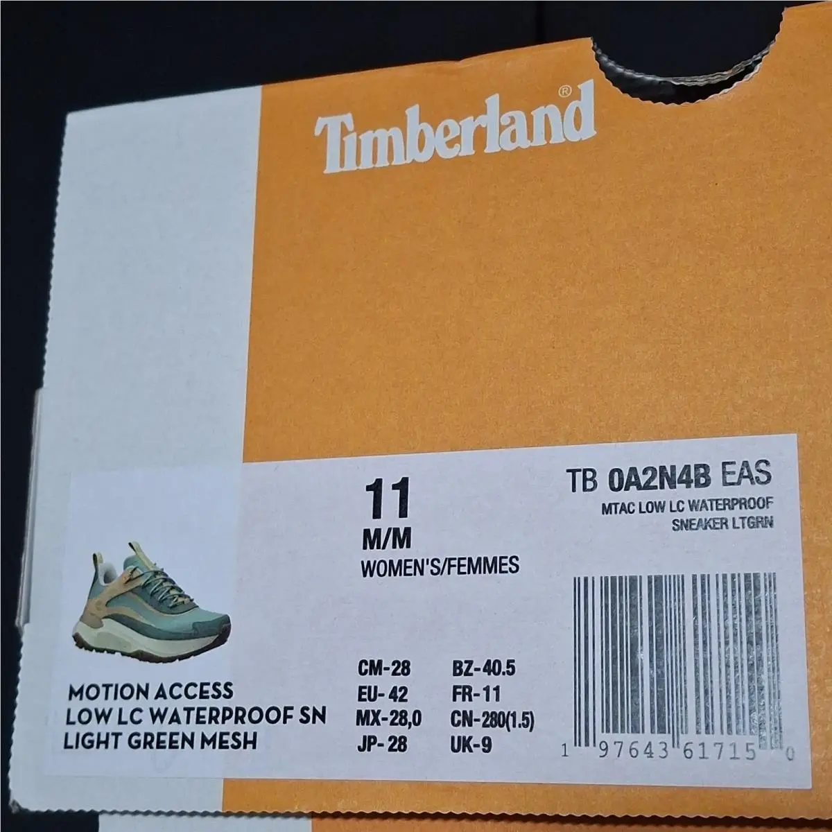 Timberland shoes - Timberland Motion Access - Motion Access - TB0A2N4BEAS - Green (UPC: 197643617150) 9