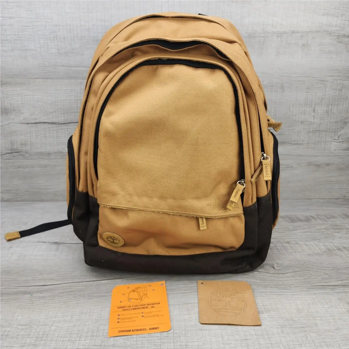 Timberland Rumney Laptop Backpack Brown Tri-compartment Canvas 38L
