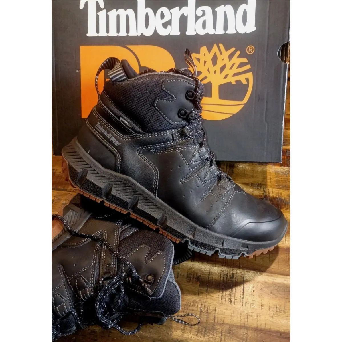 Mens Timberland Pro Tempe Black Soft Toe 6 WP SR Work Boot Box SZ 12.0