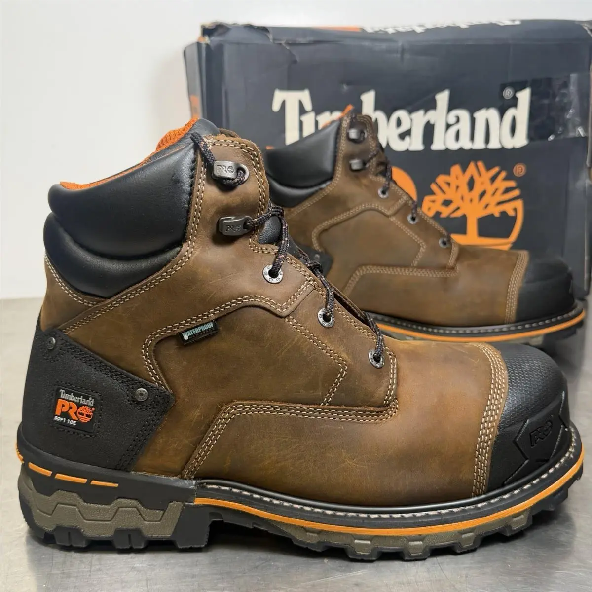 Timberland Pro Men`s Sz 14M Boondock 92673 Waterproof 6 Work Boot Soft Toe