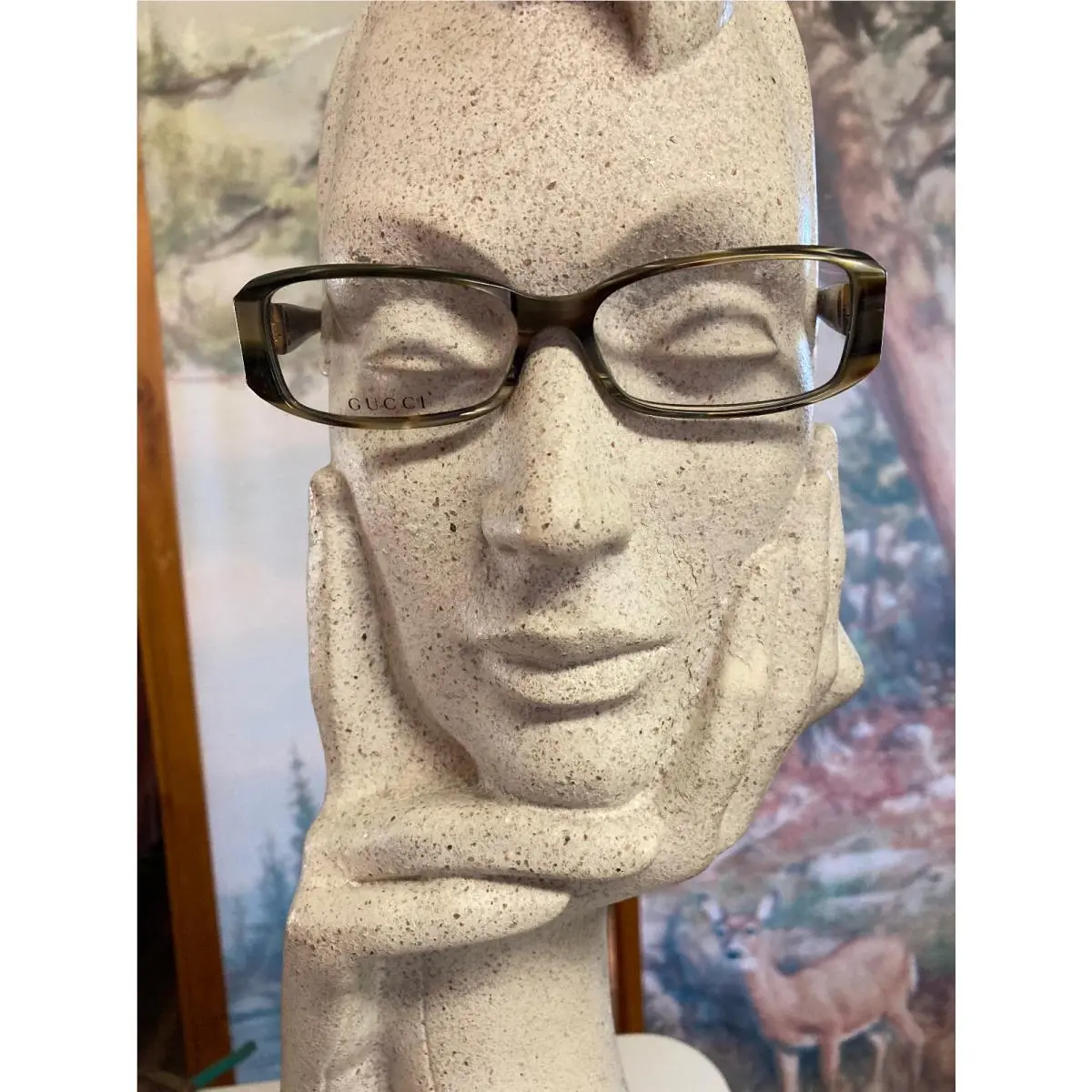 GG3088 Svf Italy Mocha Brown Marble Designer Eyeglasses Frame 53-14-130 by Gucci