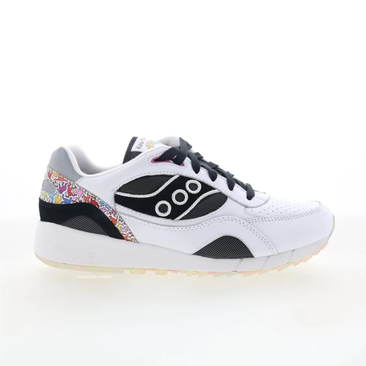 Saucony Shadow 6000 S60973-1 Womens White Nubuck Lifestyle Sneakers Shoes