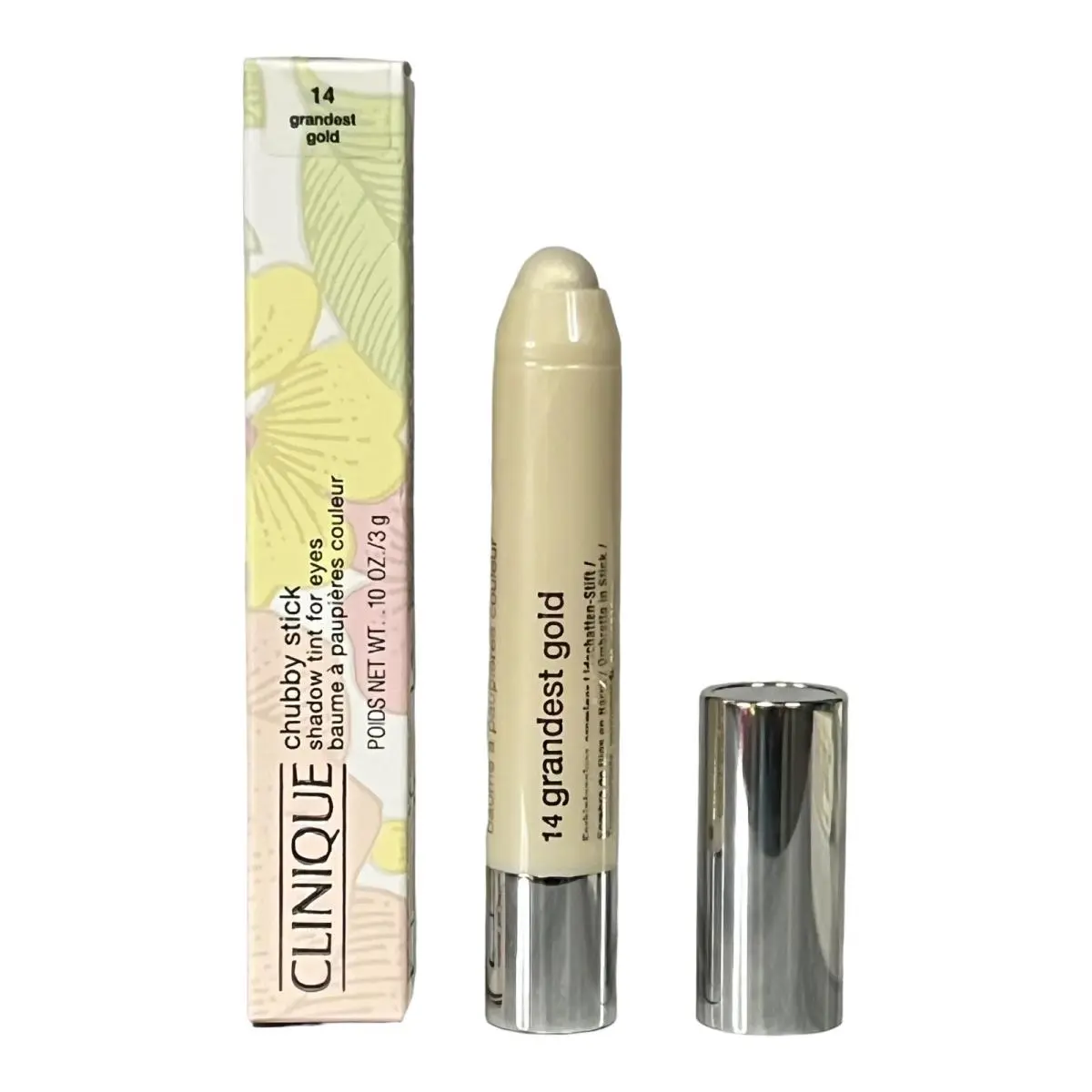 Clinique Chubby Stick 14 Grandest Gold Eye Shadow Tint For Eyes 0.10 oz