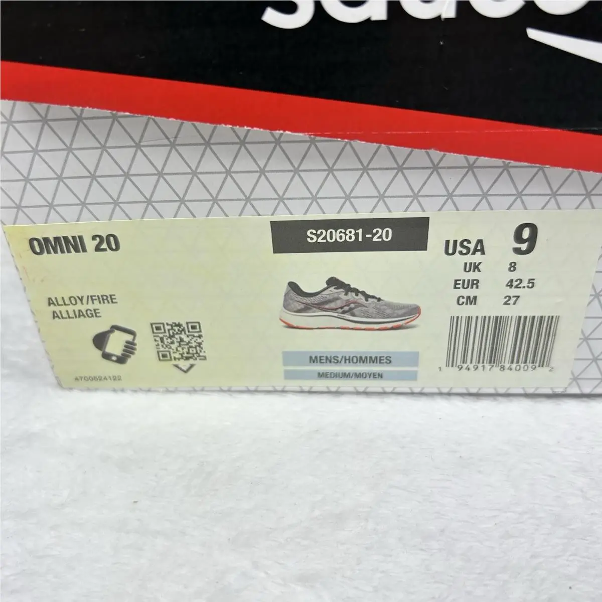 Saucony shoes - Omni 20 - Omni - S20681-20 - Alloy/Fire (UPC: 0194917840092) 12