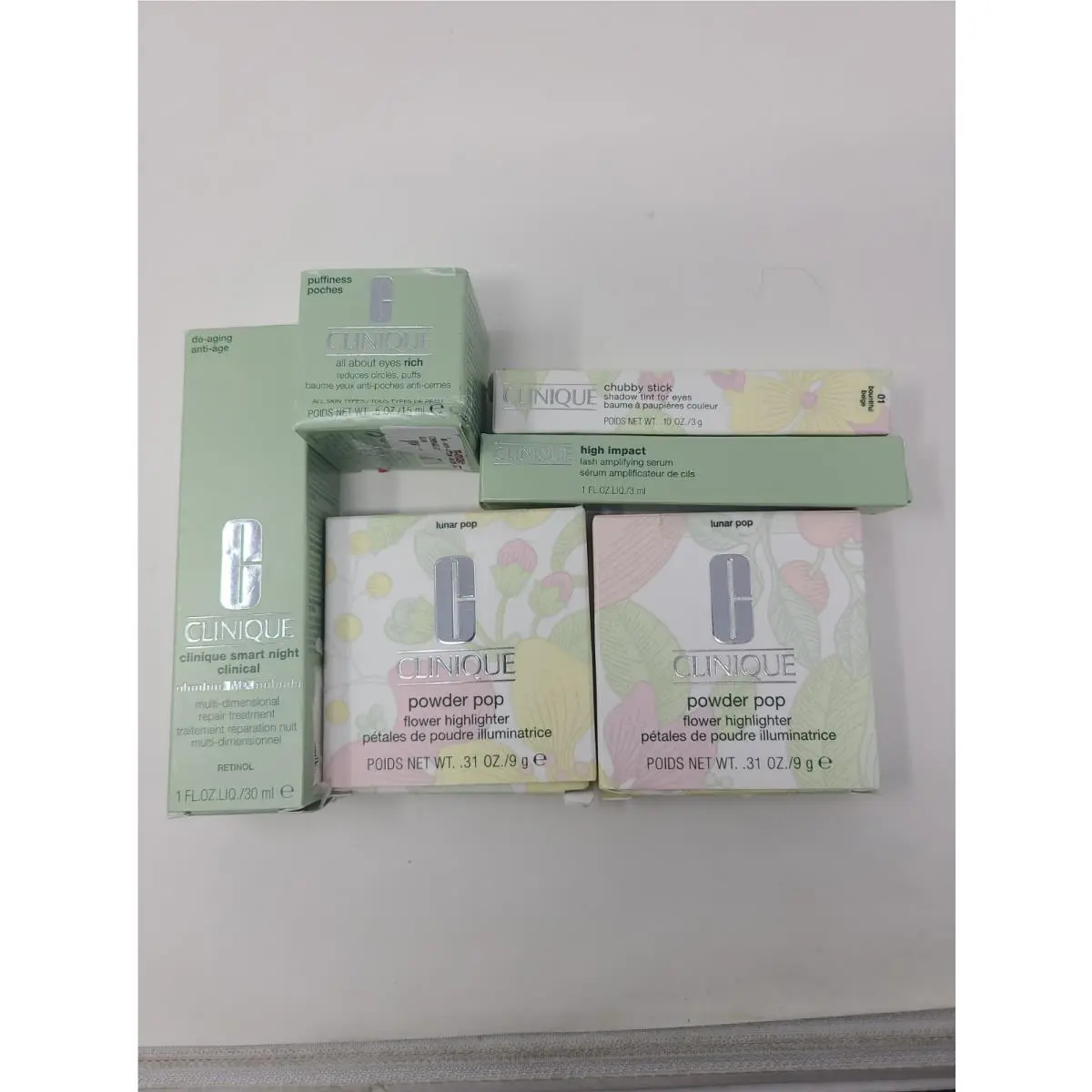 Lot Of Six Assorted Clinique Health and Beauty Products