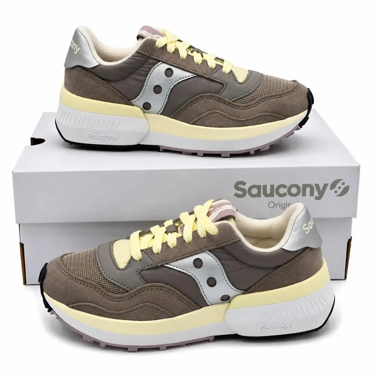 Saucony Jazz Nxt Women`s 6 Dove Silver Retro Sneakers S60790-28 Suede Mesh