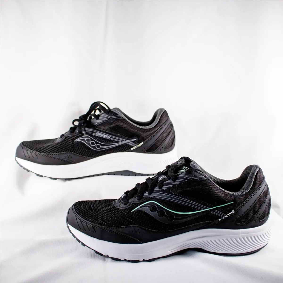 Saucony S10702-05 Black Turquoise Gray Women Low Top Sneaker Shoes Size 10 W