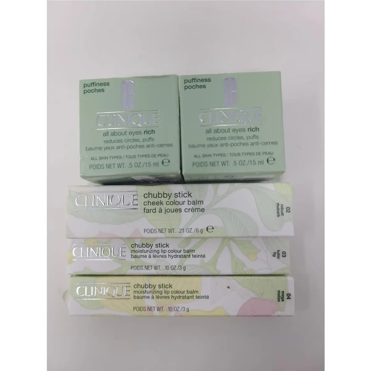 Lot Of Five Assorted Clinique Health and Beauty Products