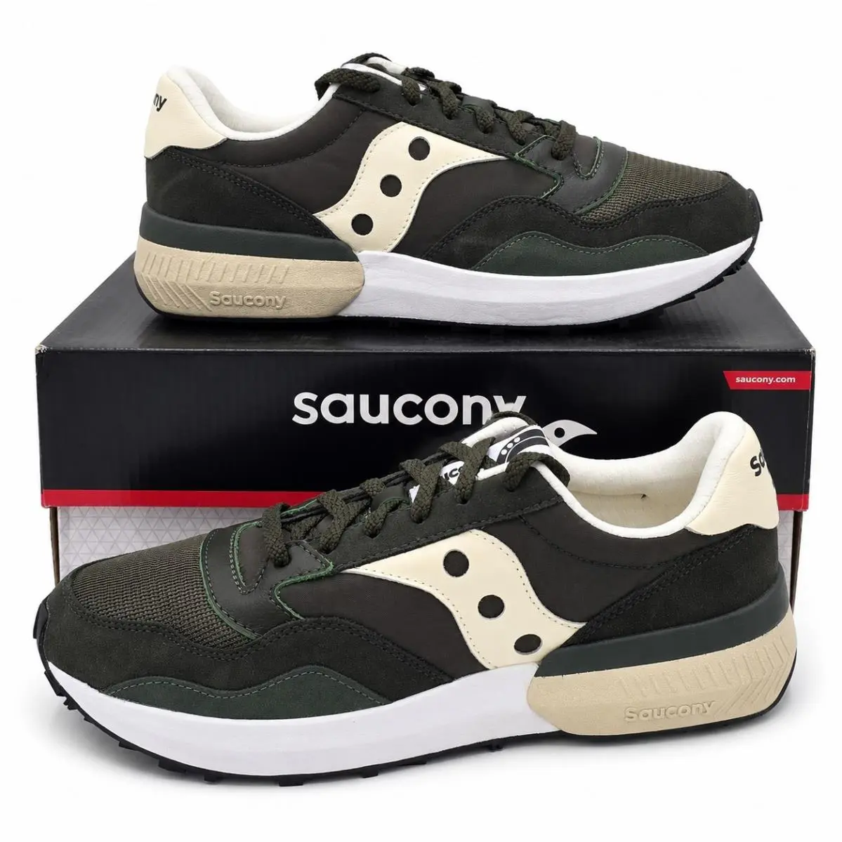 Saucony Jazz Nxt Green Cream Sneakers Men`s 11 Retro Running Shoes S70790-3