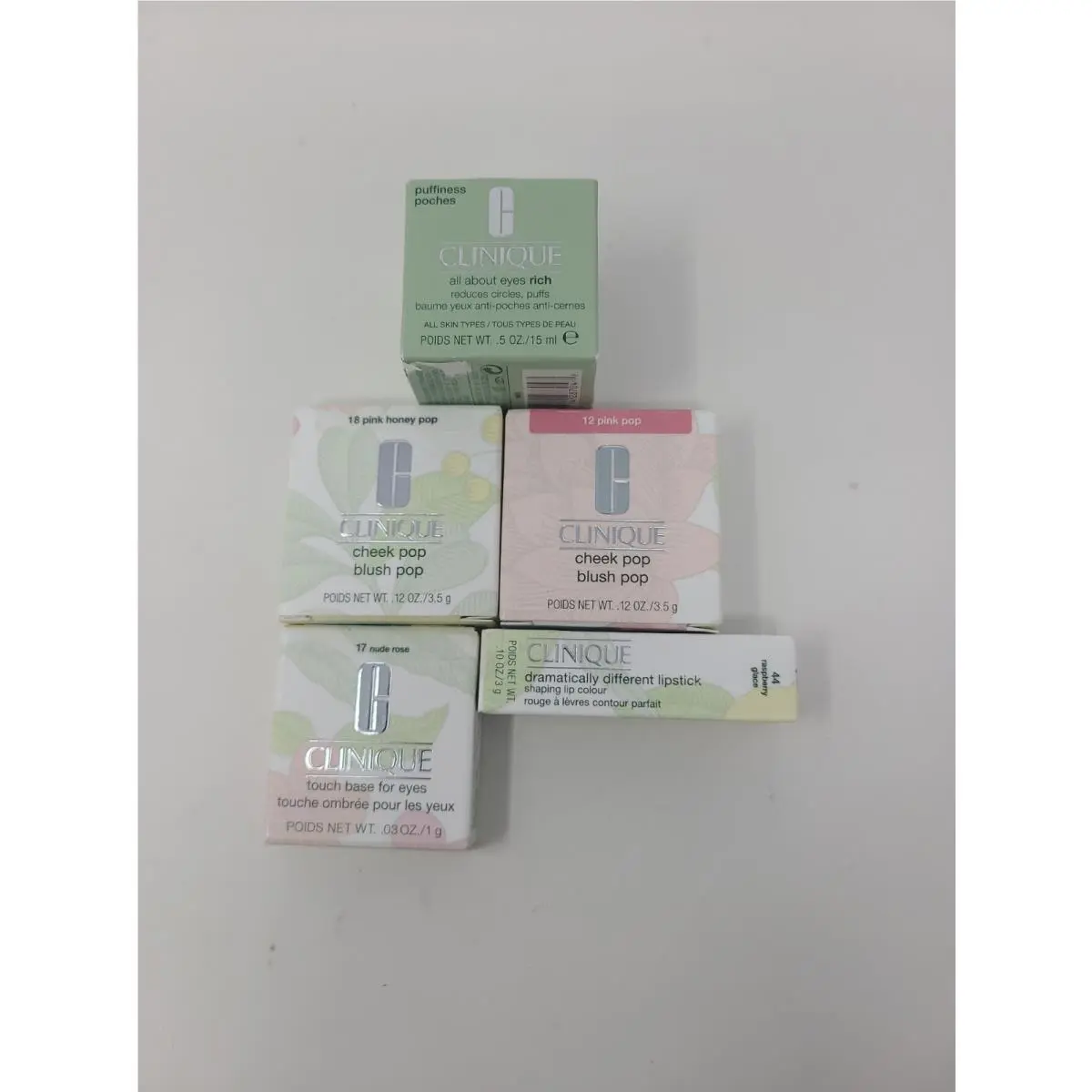 Lot Of Five Assorted Clinique Health and Beauty Products