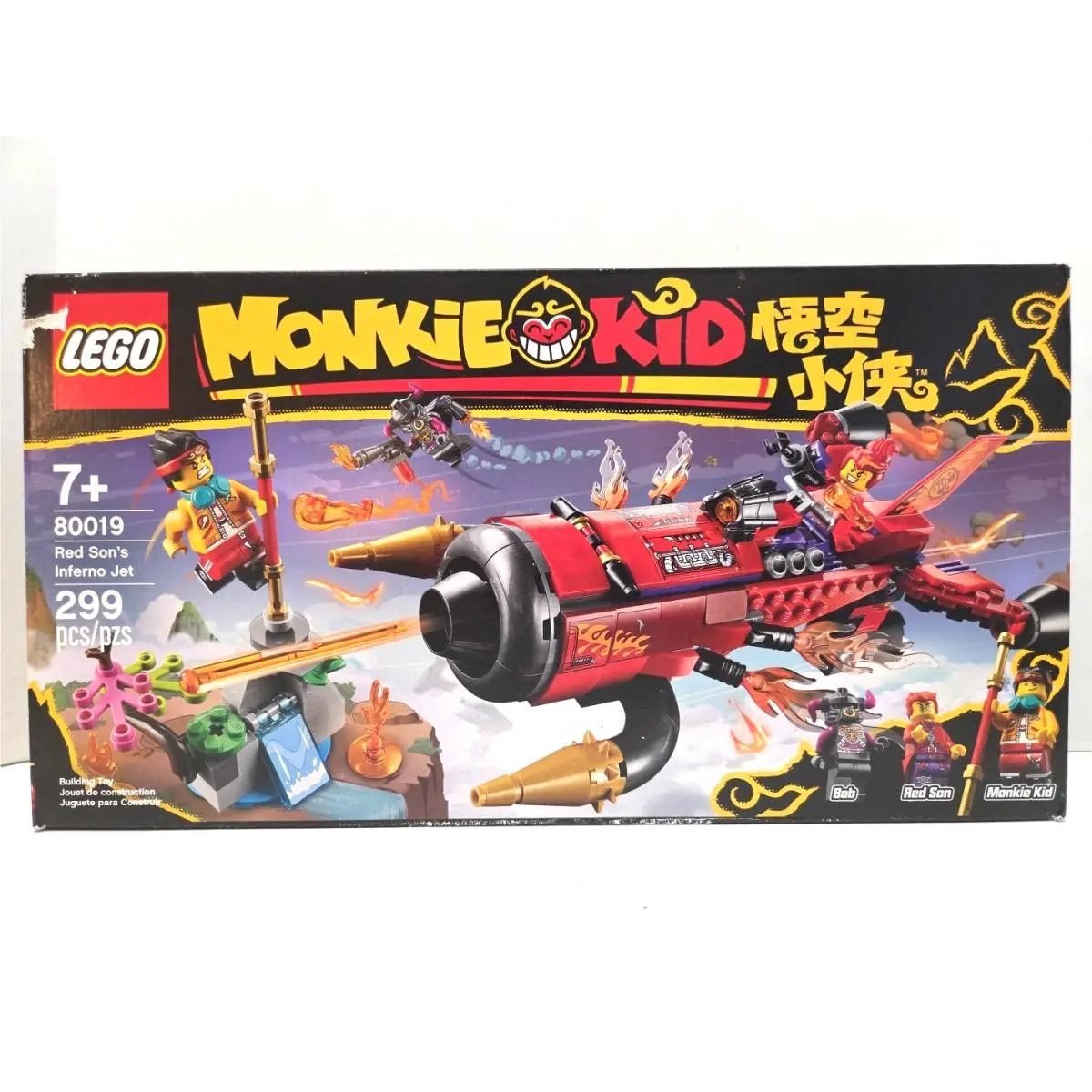 Lego Monkie Kid Red Son Inferno Jet 80019 299 Pcs Building Set