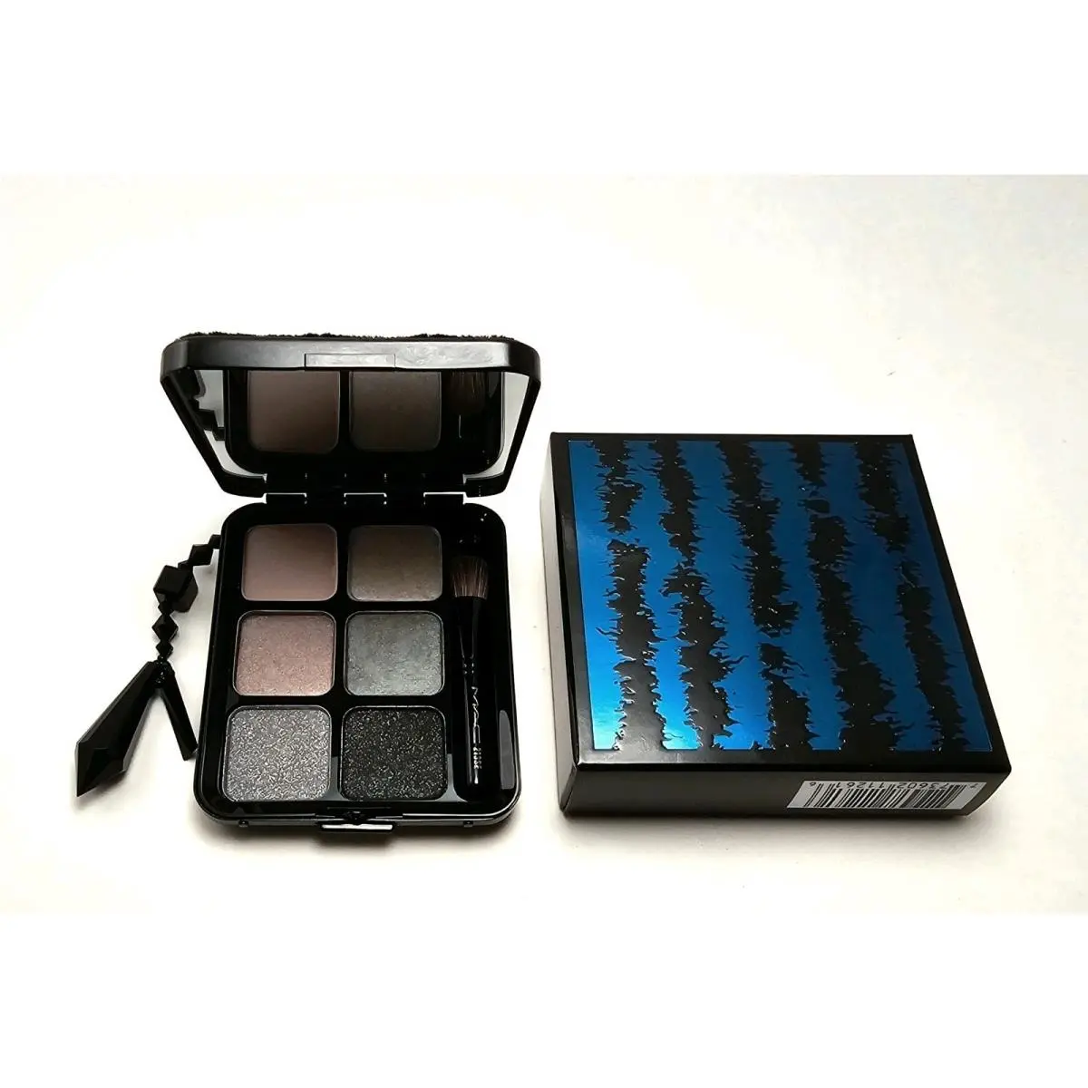 Mac Formal Black Velvet 6 Smoked Eyes Eye Shadow Compact + 213SE Brush LE