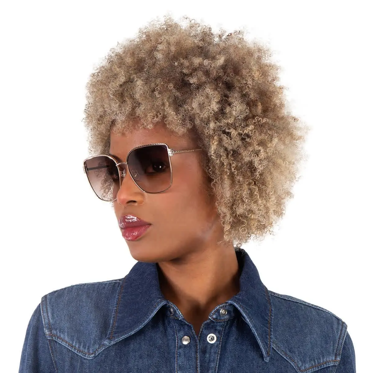 Chopard Brown Gradient Cat Eye Ladies Sunglasses SCHG67M 0A39 63 SCHG67M 0A39 63