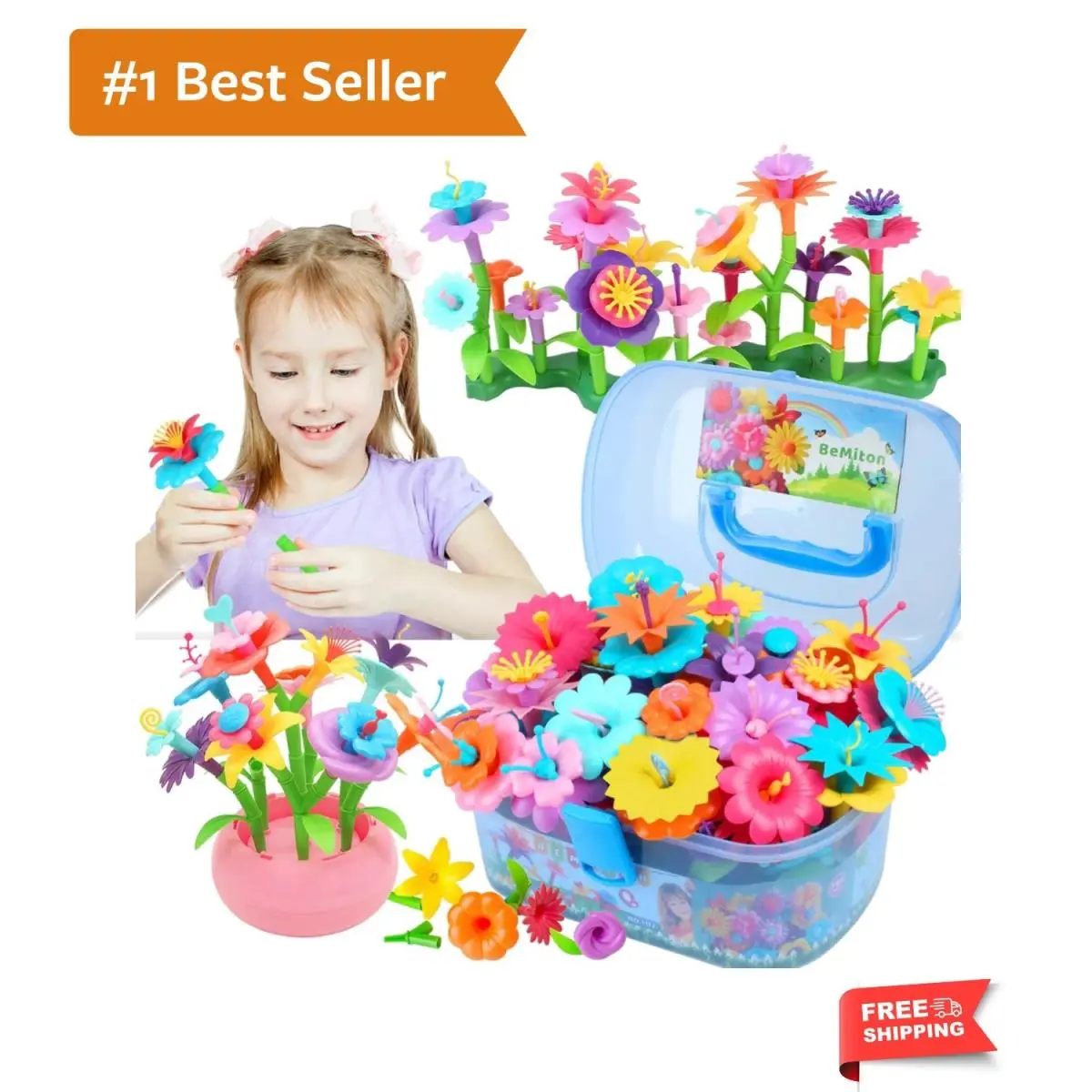 Flower Garden Building Toy For Girls Ages 3-6