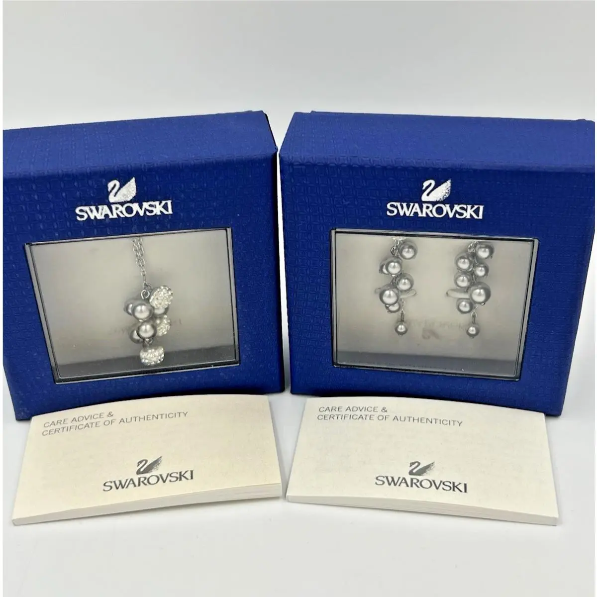 Swarovski Rumor Necklace and Earrings Set Dangle Cluster Balls 1145704/1145703