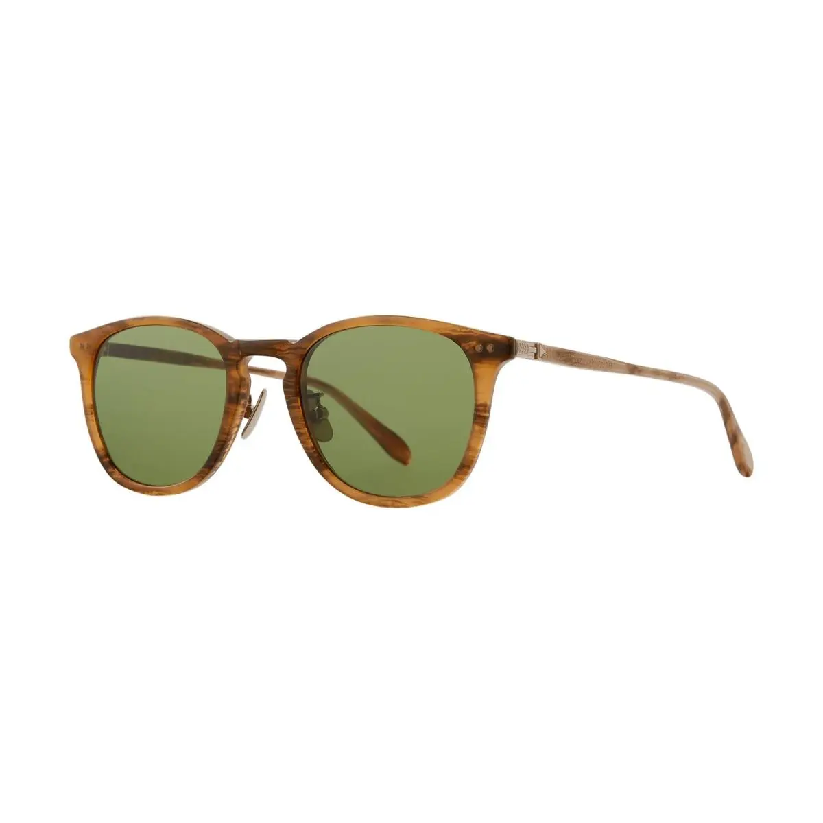 Garrett Leight Kinney J Sun Sunrise Tortoise/pure Green Srt/pgn Sunglasses
