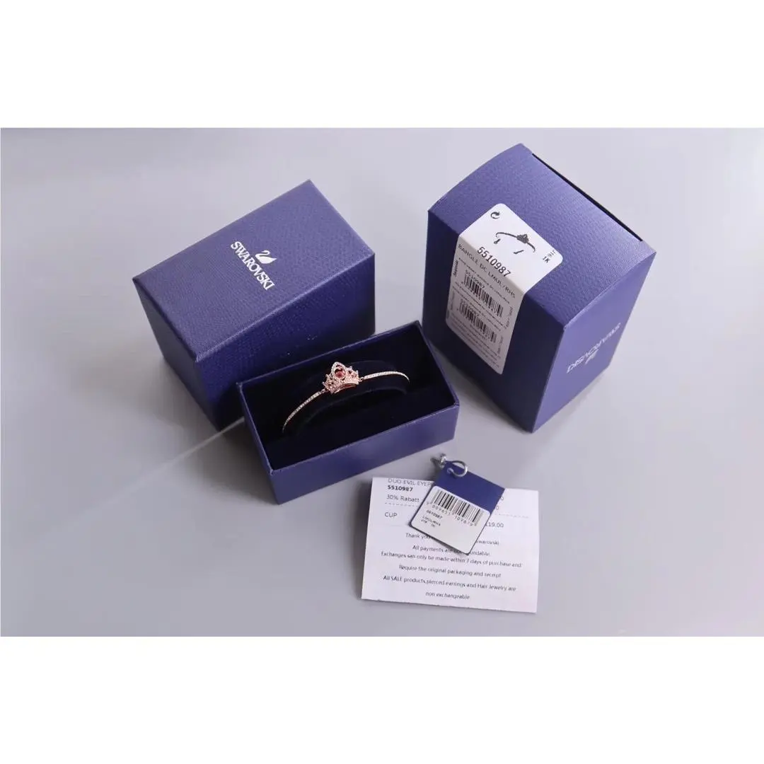 Swarovski Heart Red Crystal Bracelet Rose Gold Tone
