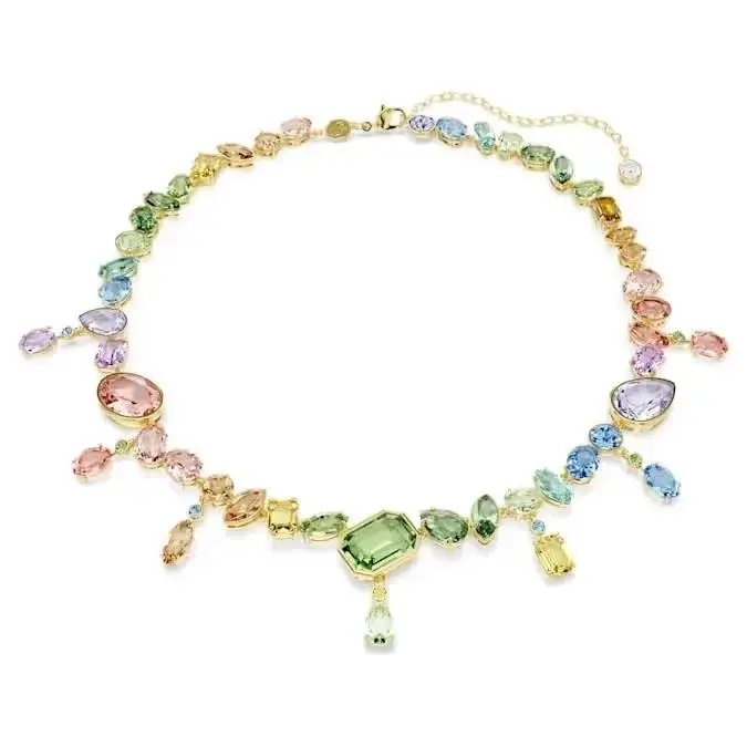 Swarovski Sparkling Gold-plated Color Gema Necklace