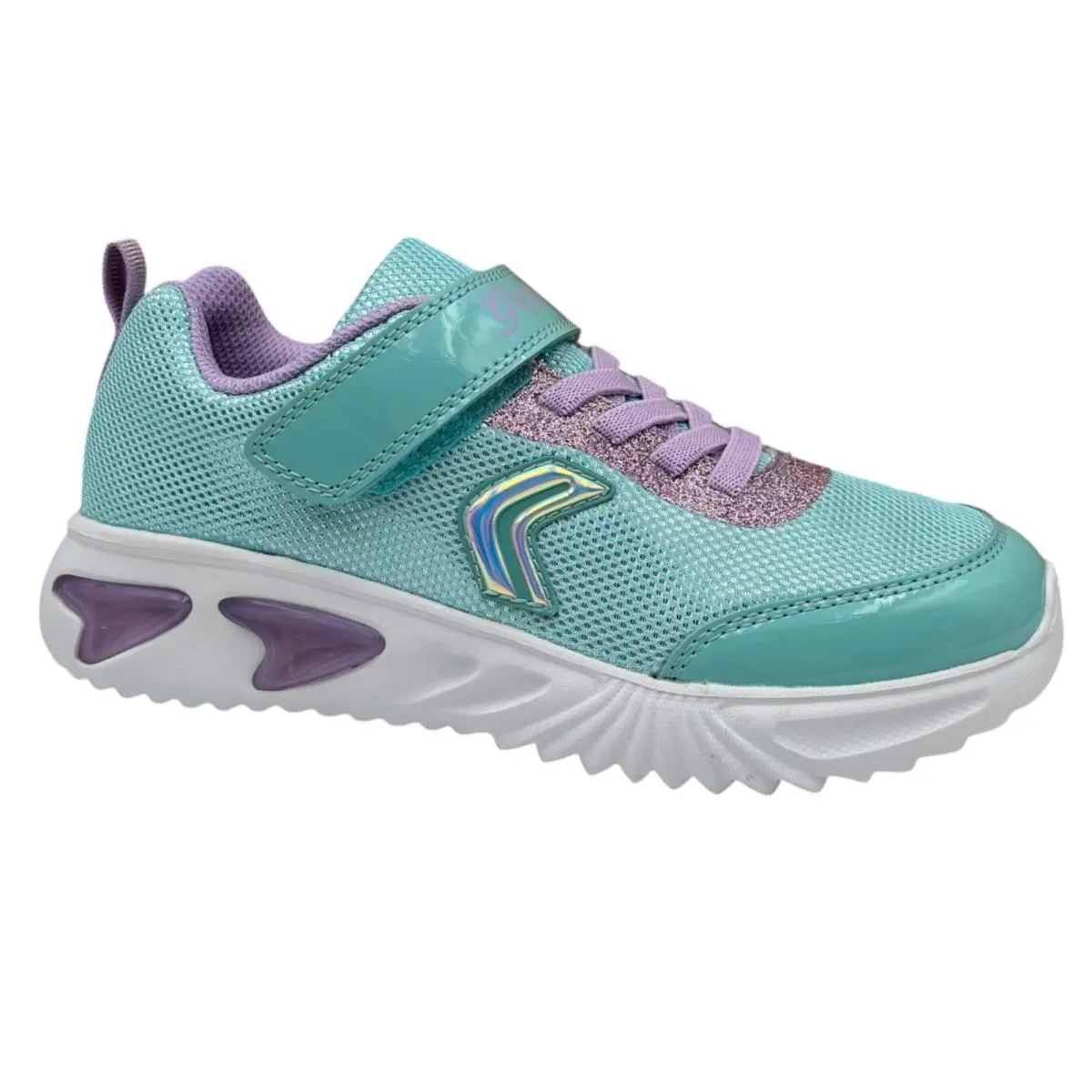 Geox shoes - Geox J Assister Light-Up - Assister - J45E9A0ASHHC4A8R - Aqua/Lilac (UPC: 8056206682139) 11