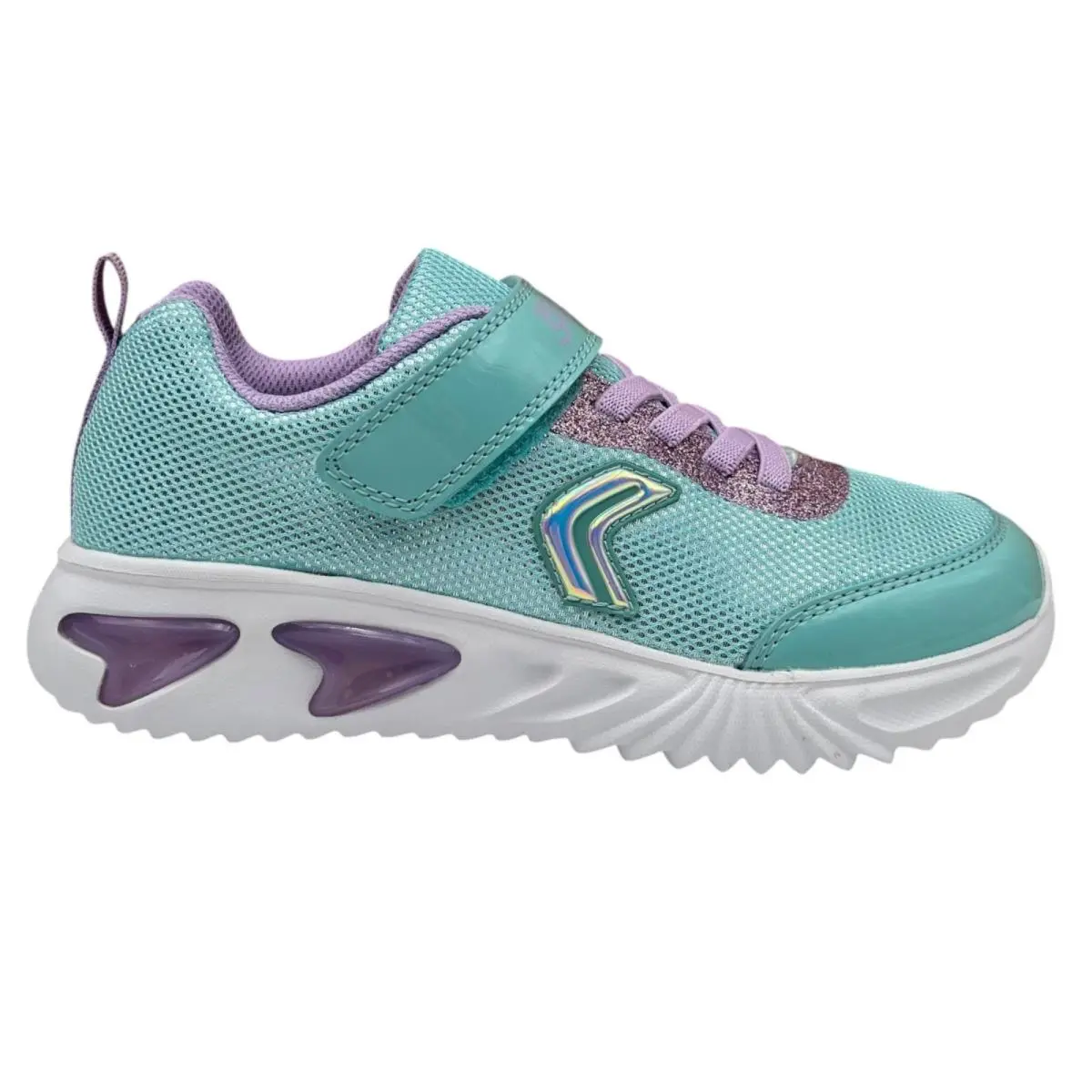 Geox shoes - Geox J Assister Light-Up - Assister - J45E9A0ASHHC4A8R - Aqua/Lilac (UPC: 8056206682139) 12