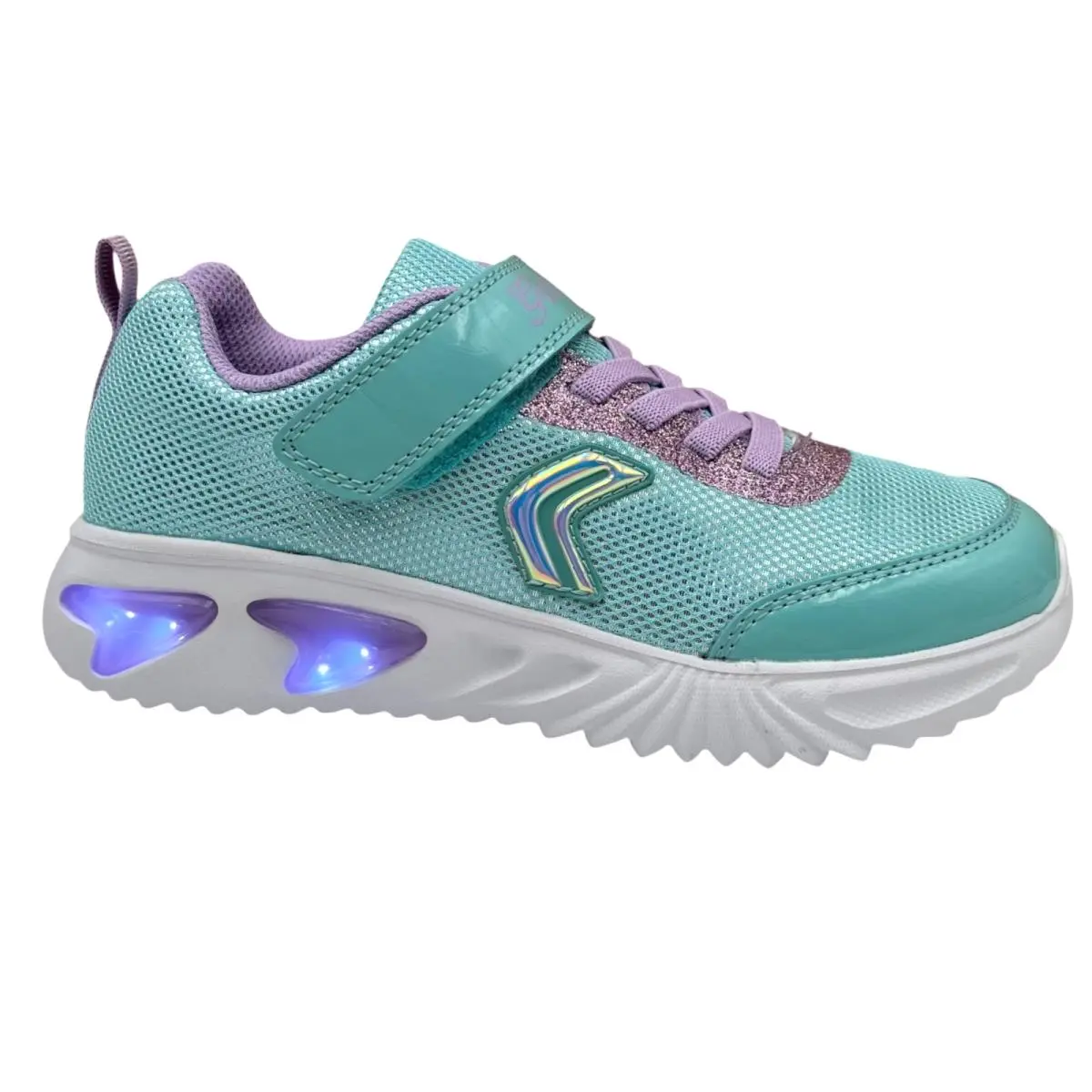 Geox shoes - Geox J Assister Light-Up - Assister - J45E9A0ASHHC4A8R - Aqua/Lilac (UPC: 8056206682139) 0