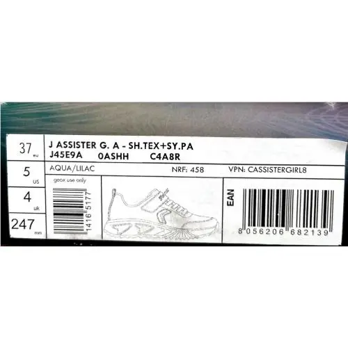 Geox shoes - Geox J Assister Light-Up - Assister - J45E9A0ASHHC4A8R - Aqua/Lilac (UPC: 8056206682139) 6
