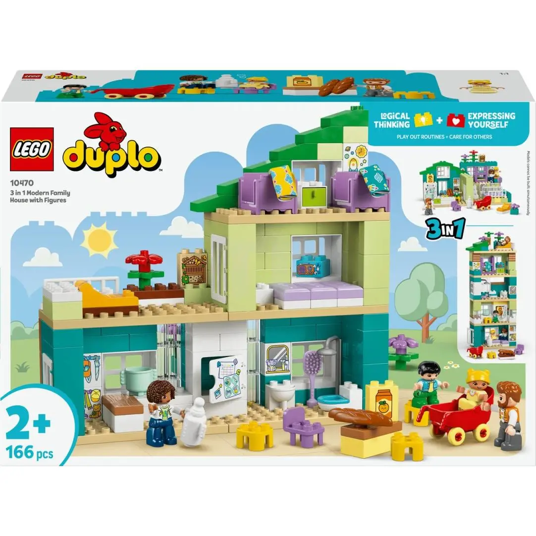 Lego Duplo Town 3 in 1 Modern Family House with Figures Building Toy Set 10470