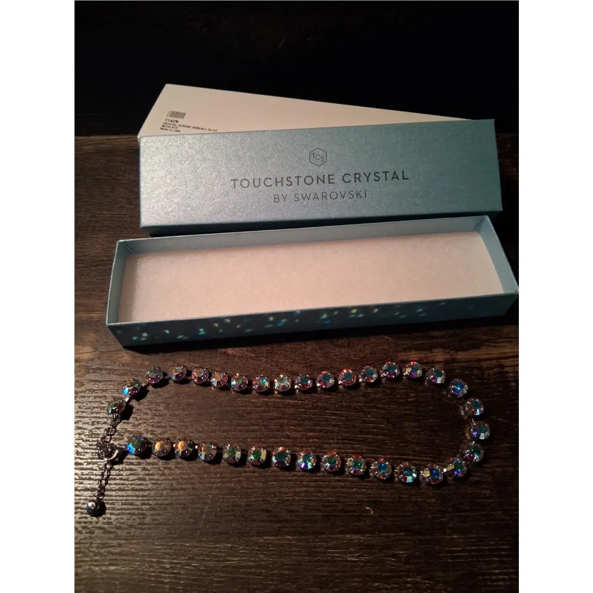 Touchstone Crystal by Swarovski Crystal Aurore Boreale Glitz Necklace 1142N