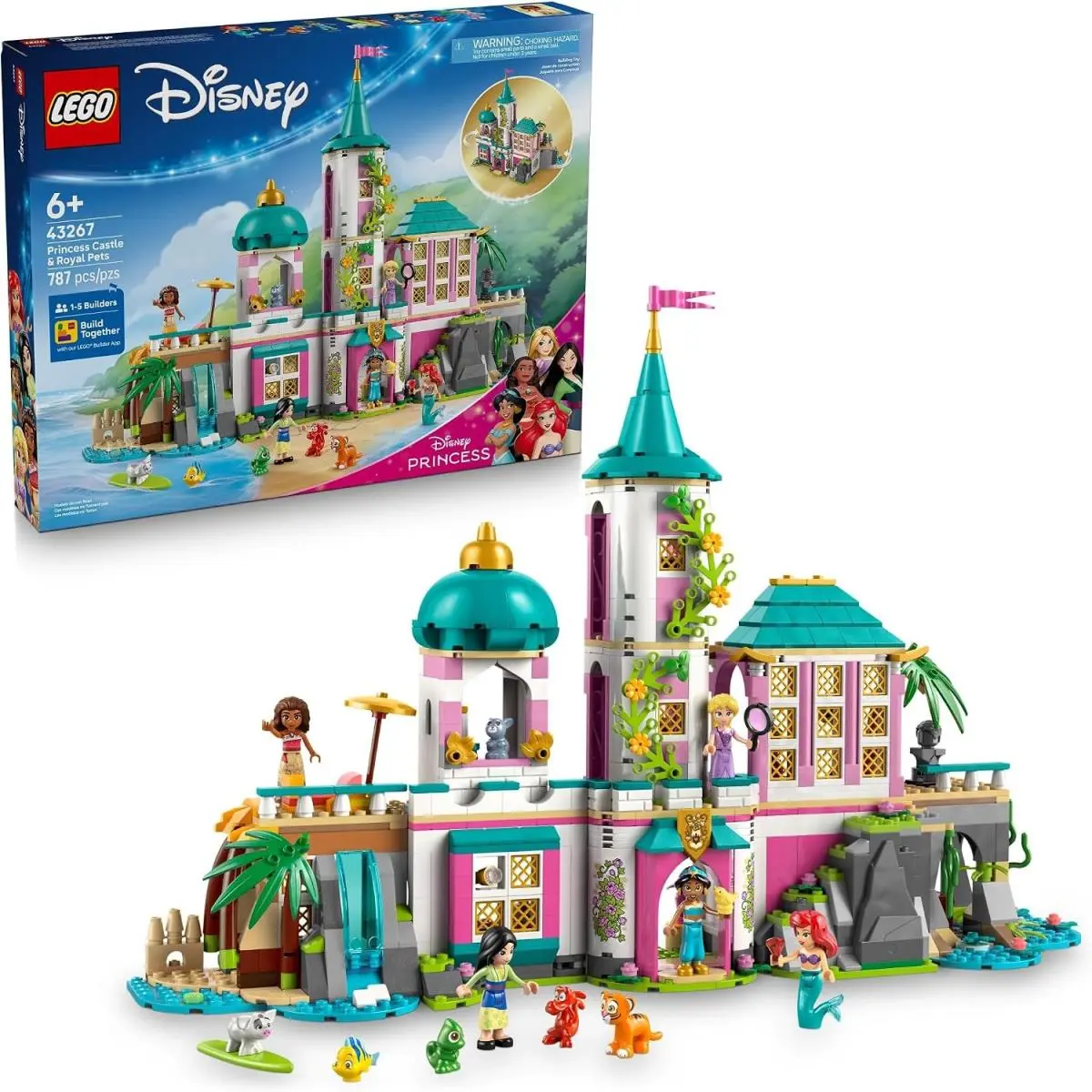 Lego Disney Princess Castle Royal Pets Kids Toy Building Set 43267
