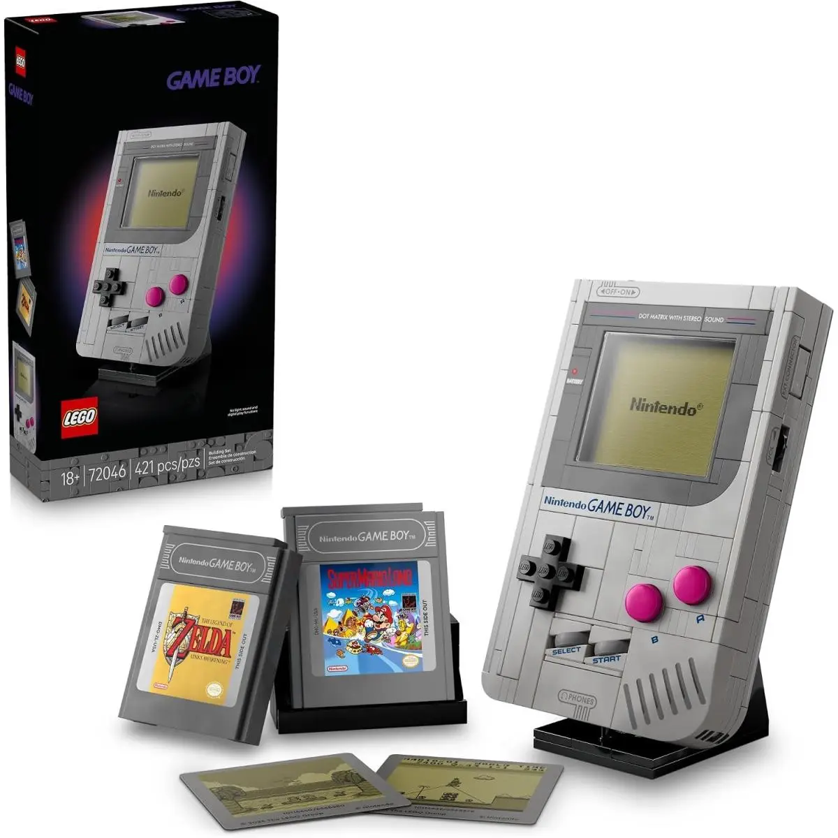 Super Mario Game Boy Retro Building Set Collectible Display Model Gift 72046