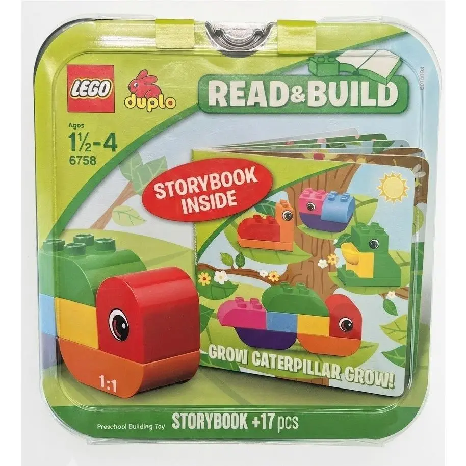 Lego Duplo 6758 Read Build Grow Caterpillar Grow Book Blocks Set