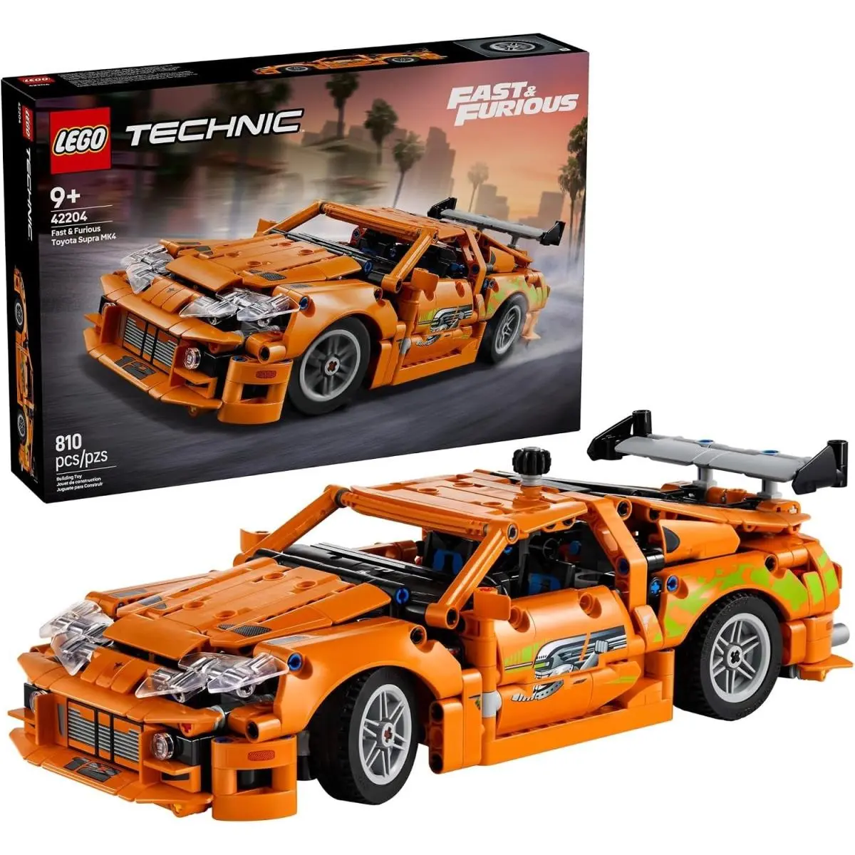 Fast Furious Toyota Supra MK4 Building Kit - Realistic 6-Cylinder Engine Toy