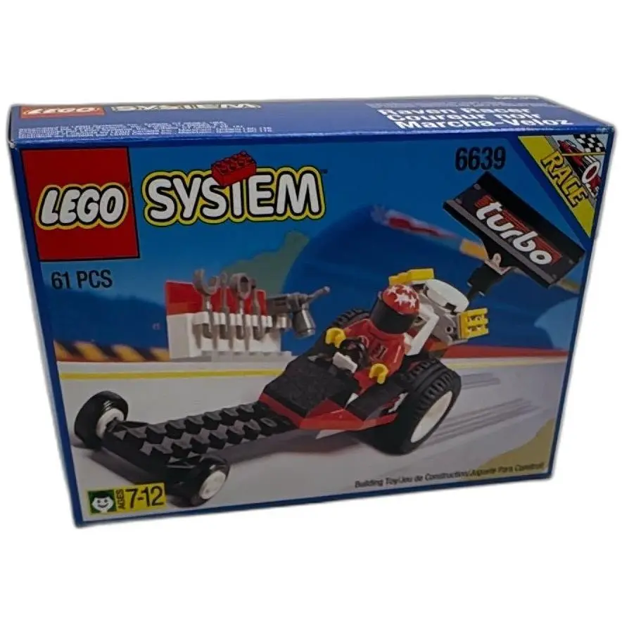 Lego System 6639 Race Car Dragster Turbo 61 Pieces 1995 Vintage