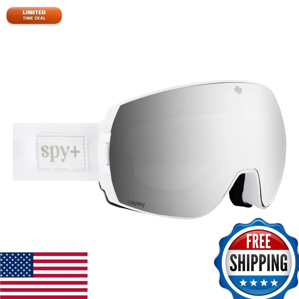 Spy Optic Legacy White Iridescent Happy Bronze Platinum Mirror/happy Ll Gray by SPY Optics