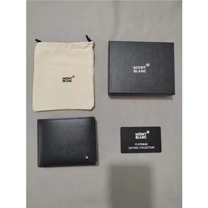 On Sale-  Meisterstück Bifold Wallet Black Leather Mens Luxury Gift by Montblanc