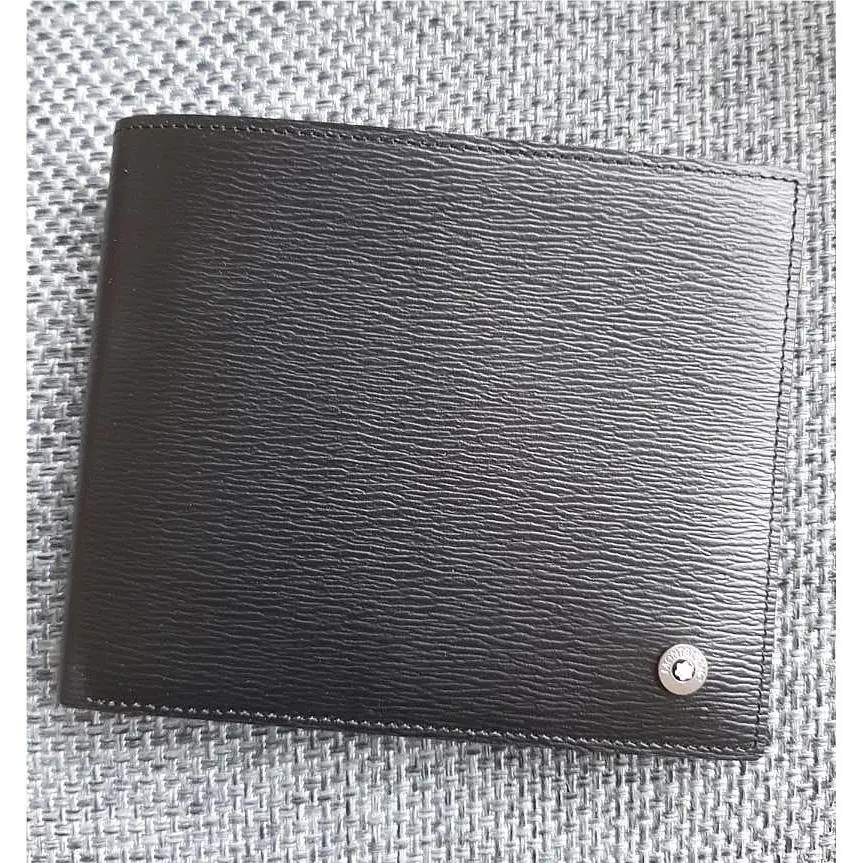 Montblanc Meisterstuck Black Leather Bifold Wallet Mens Gift Luxury