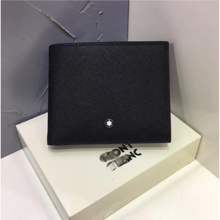 6cc Meisterstuck Wallet Black Leather Bifold Card Holder Men by Montblanc