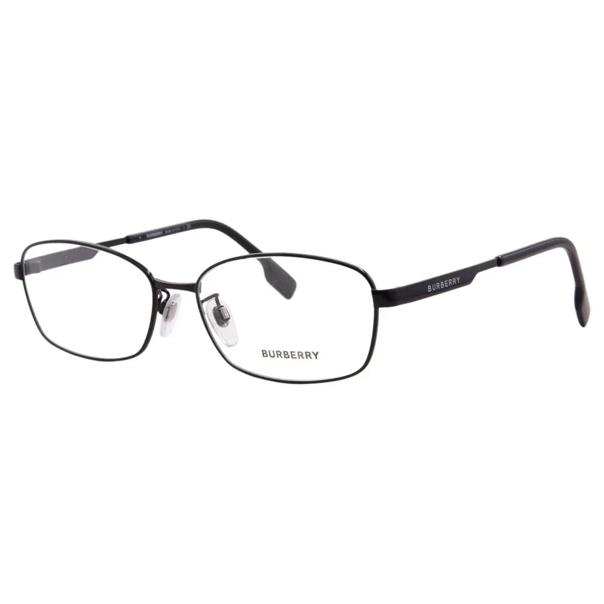 Burberry BE1346TD 1001 Titanium Eyeglasses Men`s Black Full Rim Rectangle 56mm