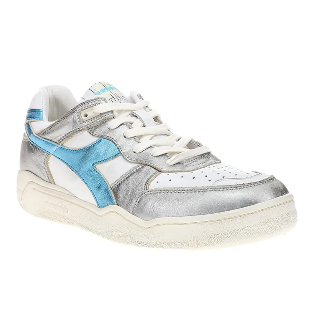 Diadora shoes - diadora B.560 Metallic Mix Lace Up - 182502-C0032 - Silver, White 0