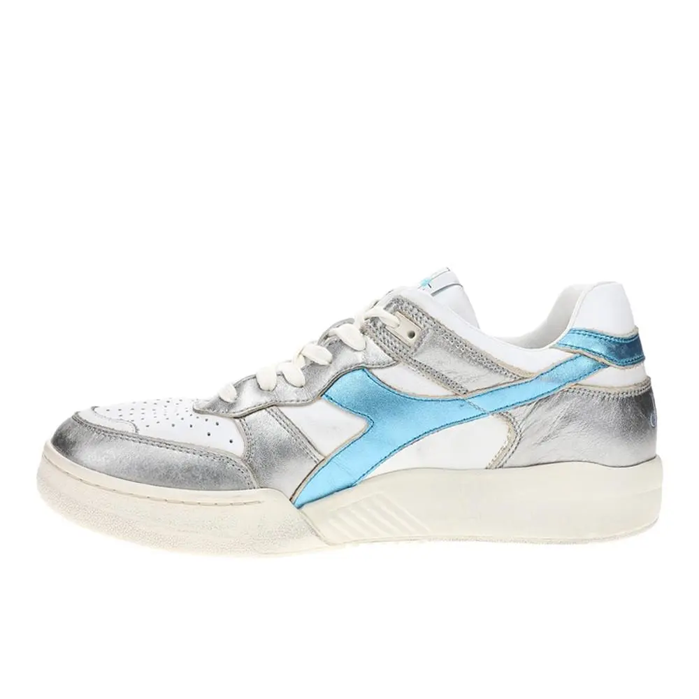Diadora shoes - diadora B.560 Metallic Mix Lace Up - 182502-C0032 - Silver, White 6