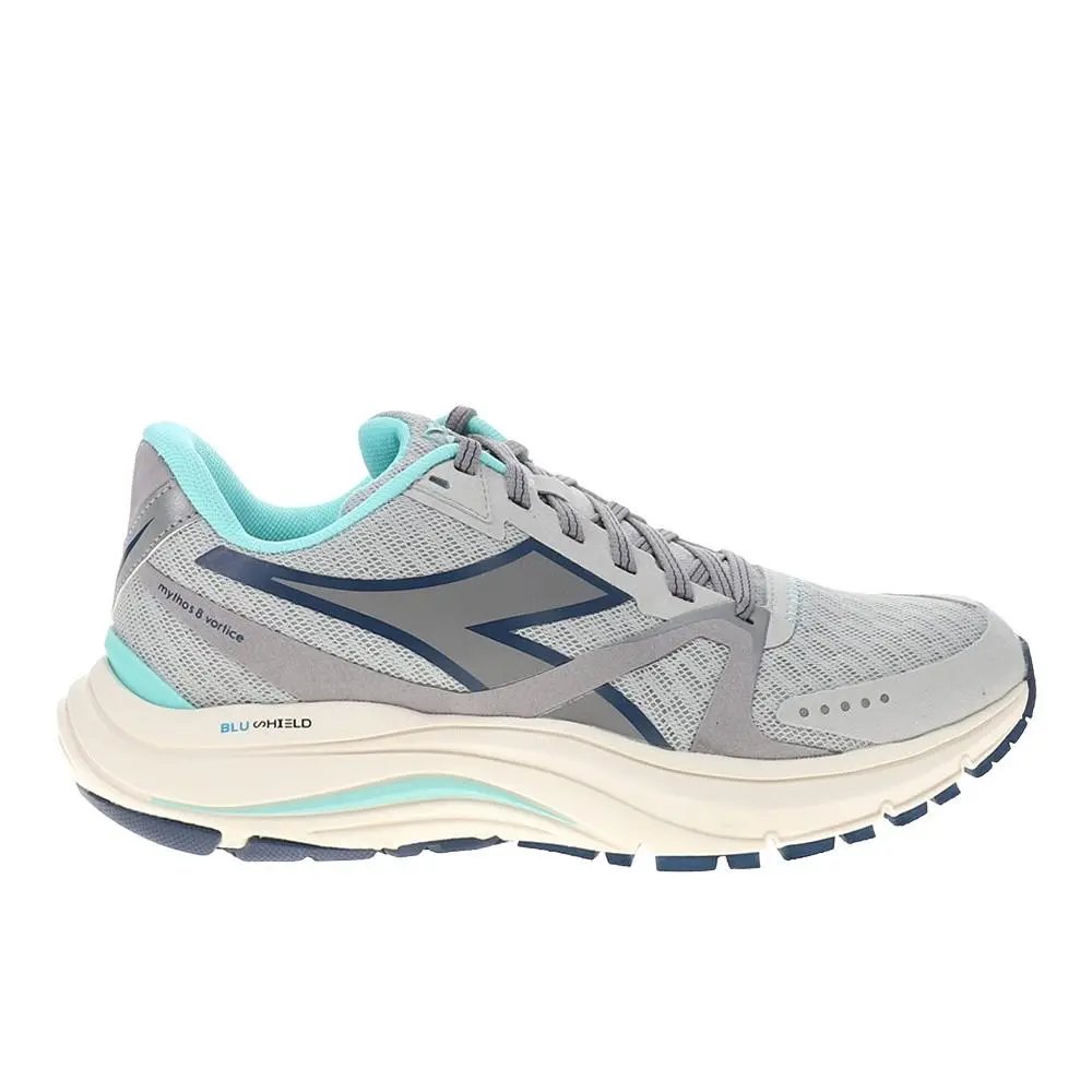Diadora Mythos Blushield 8 Vortice Running Womens Grey Sneakers Athletic Shoes