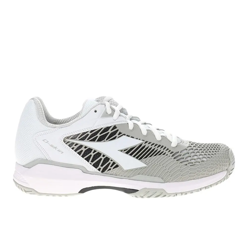 Diadora Speed Competition 7 Plus Ag Tennis Womens Grey White Sneakers Athletic