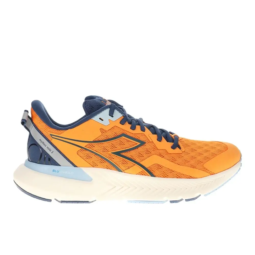 Diadora Mythos Blushield Volo 3 Running Mens Orange Sneakers Athletic Shoes 179