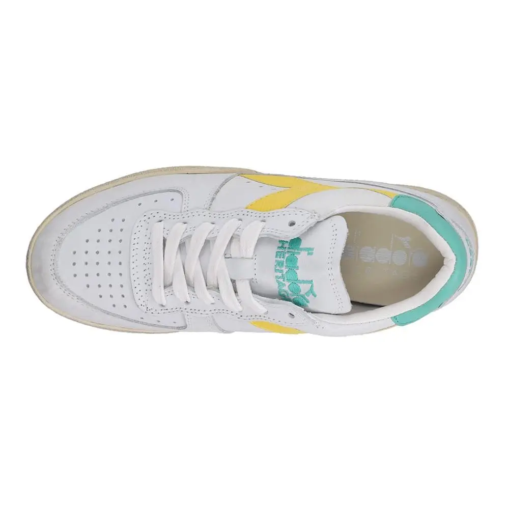 Diadora shoes - diadora Mi Basket Low Used Lace Up - 179043-C1682 - White 2