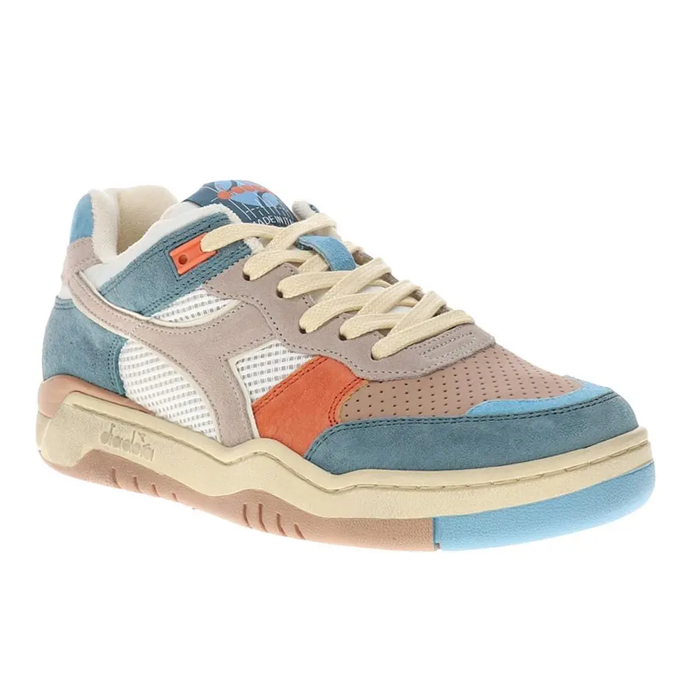 Diadora shoes - diadora B.560 Tourney Italia Lace Up - 181002-60098 - Blue, Brown, Orange 0
