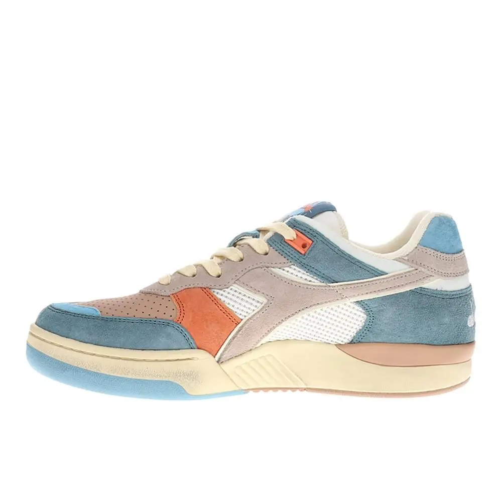 Diadora shoes - diadora B.560 Tourney Italia Lace Up - 181002-60098 - Blue, Brown, Orange 6