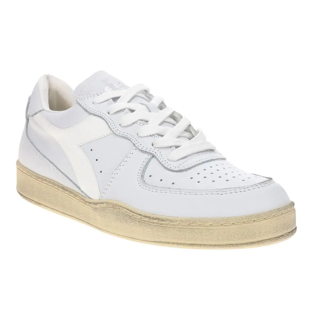 Diadora shoes - diadora Mi Basket Low Used Lace Up - 179043-C0657 - White 5