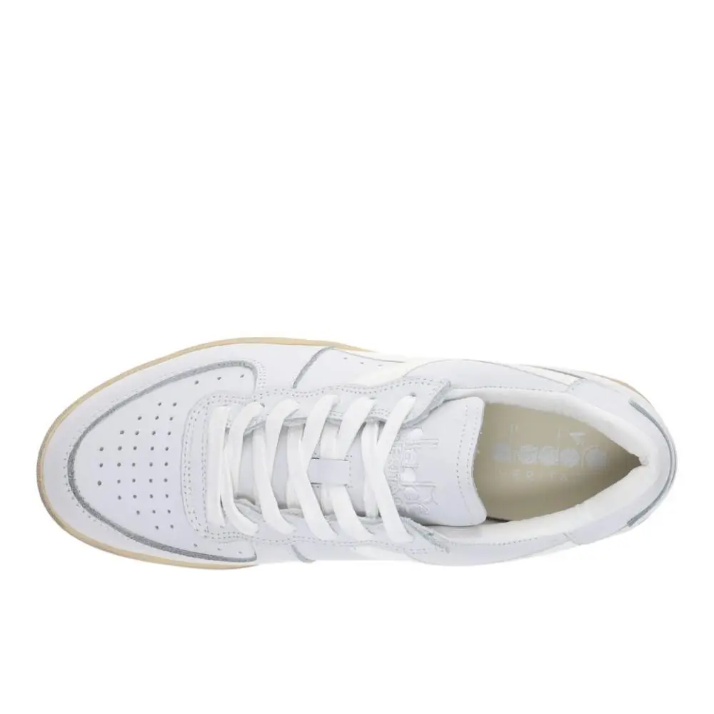 Diadora shoes - diadora Mi Basket Low Used Lace Up - 179043-C0657 - White 7